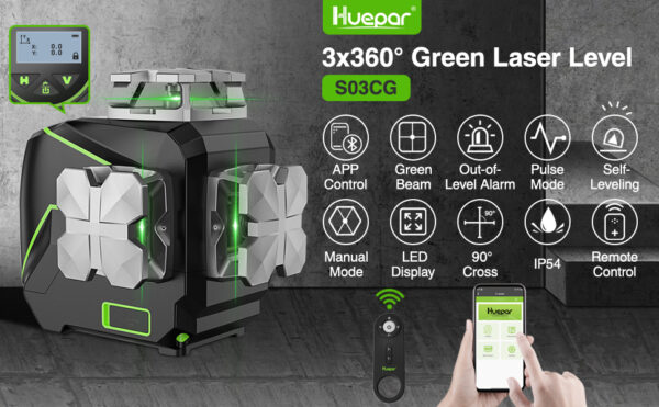 Nivelă Laser Huepar S03CG - imagine 12