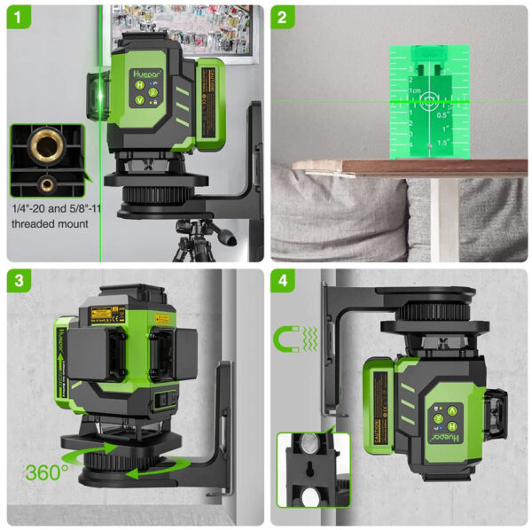 Nivelă Laser Huepar LS03DG - imagine 6