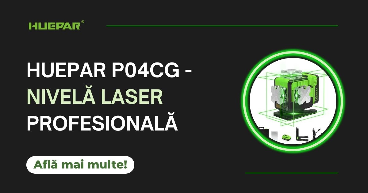 Huepar P04CG – Nivelă laser profesională