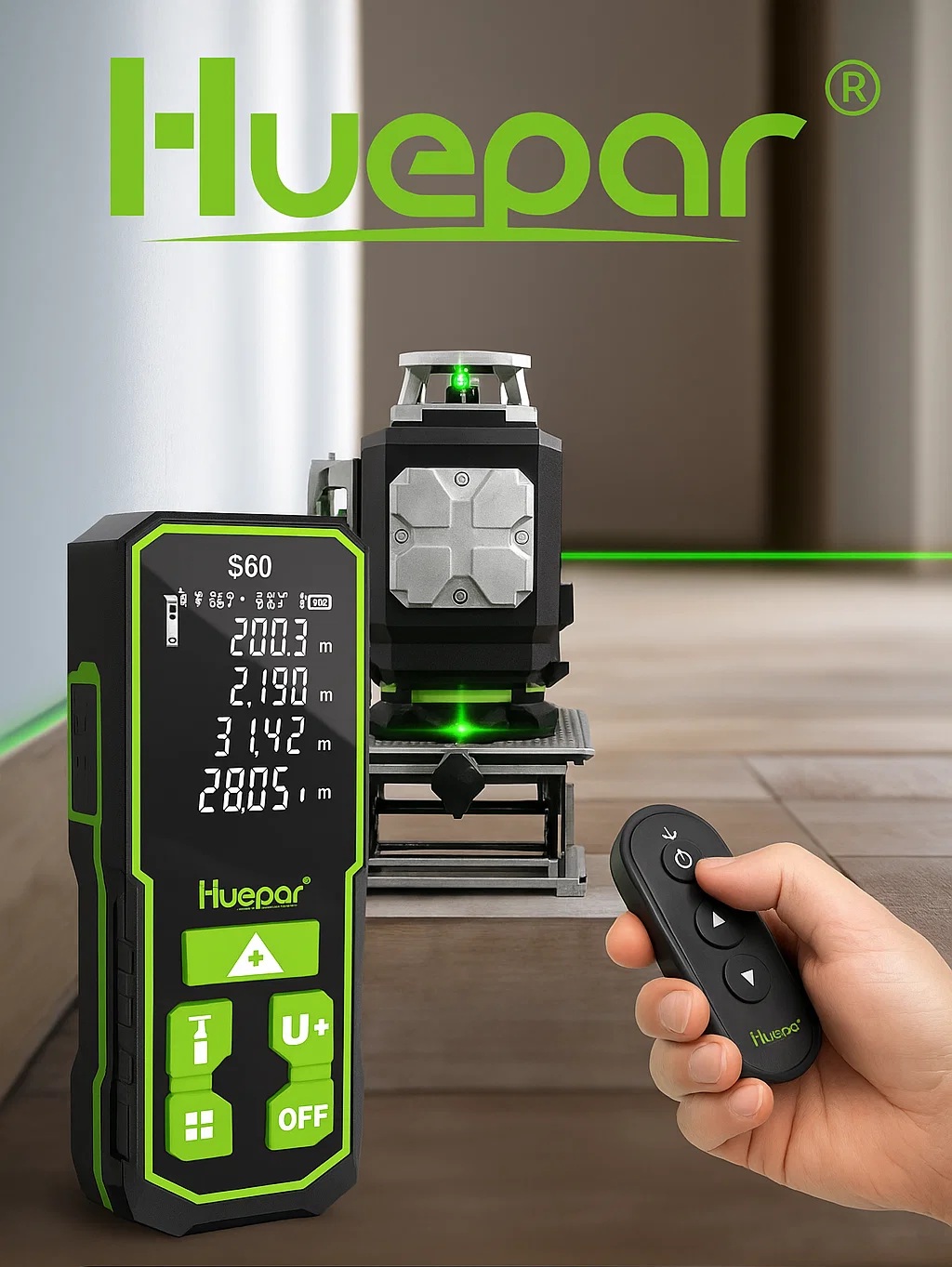 Pachet Promoțional Huepar S04CG + S60A – Huepar Precision Measure & Align